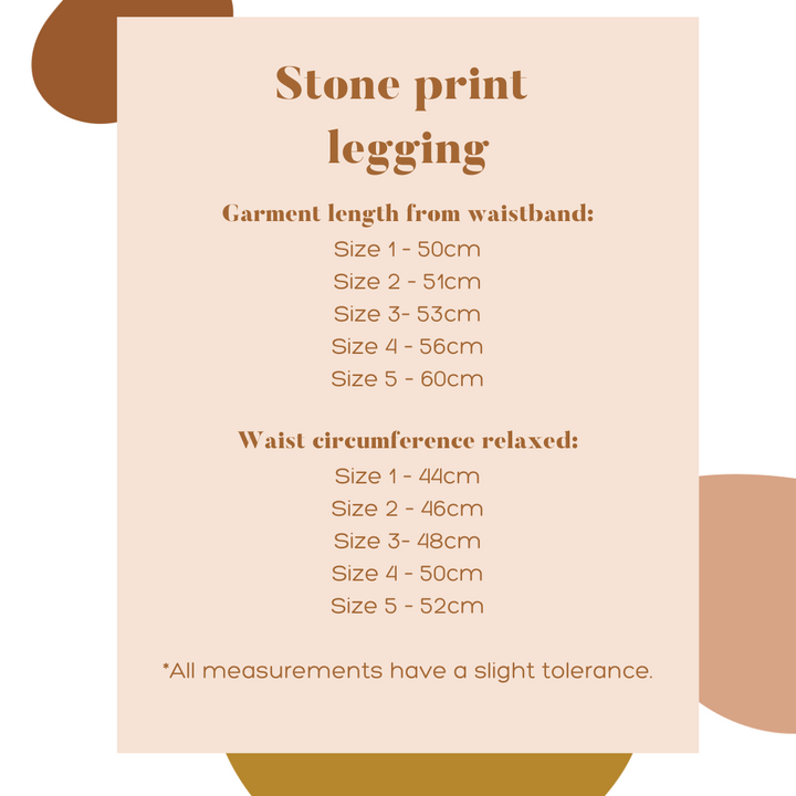 Stone print legging